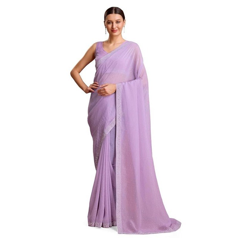 Woven Saree with Contrast Border